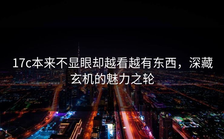 <strong>17C</strong>本来不显眼却越看越有东西，深藏玄机的魅力之轮